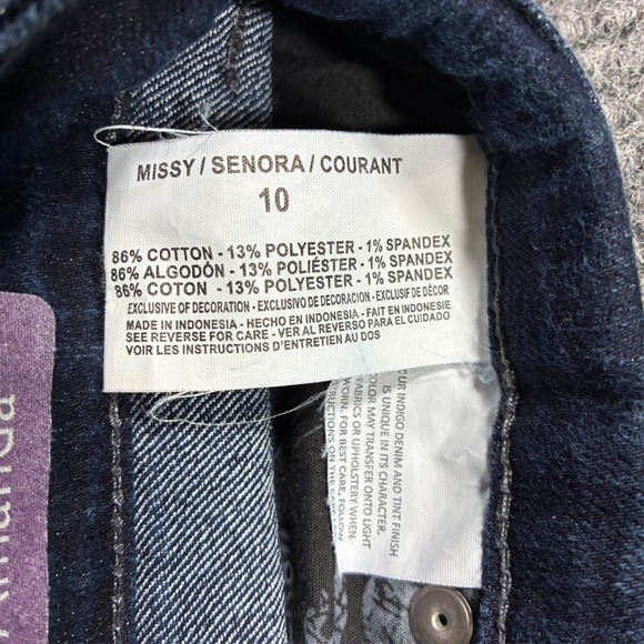 Gloria Vanderbilt Amanda Womens Jeans Size 10 Blue Denim Stretch High Rise - Picture 4 of 11